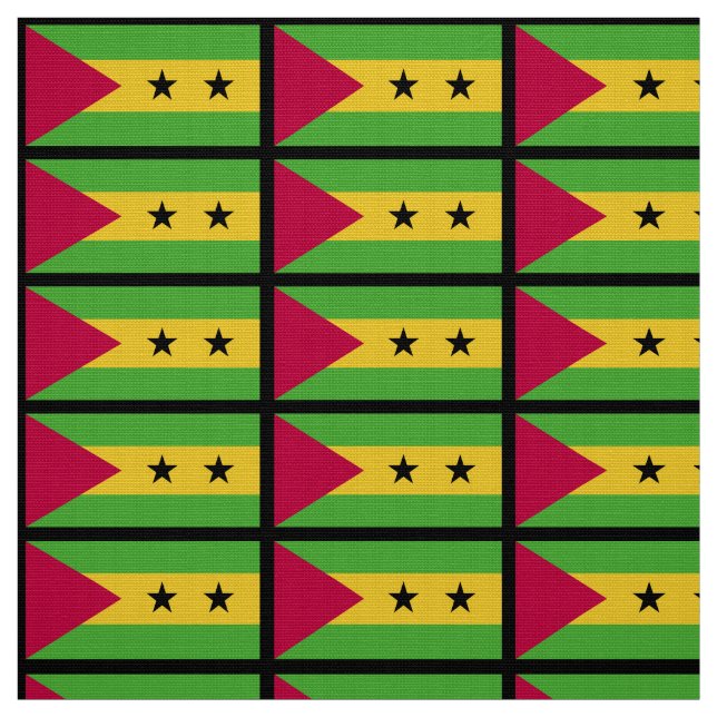 Tissu Drapeau de Sao Tomé-et-Principe (Échantillon)