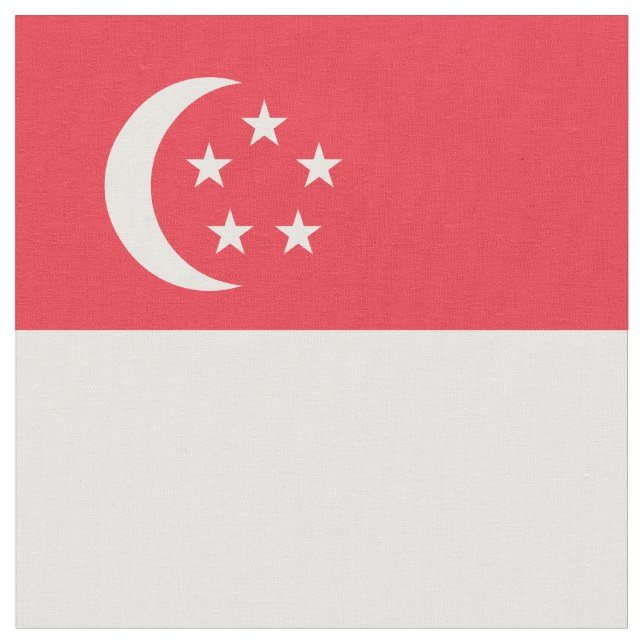 Tissu Drapeau de Singapour (Fermer)