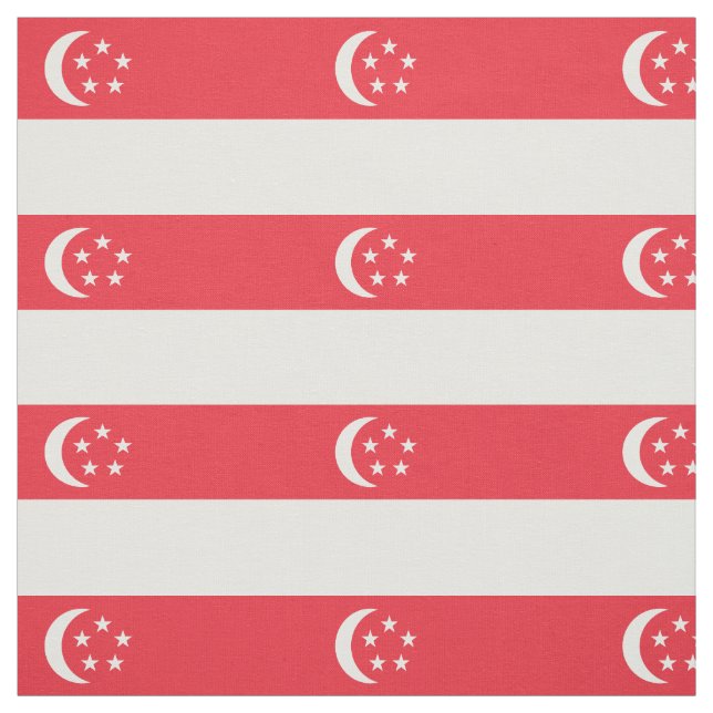 Tissu Drapeau de Singapour (Échantillon)