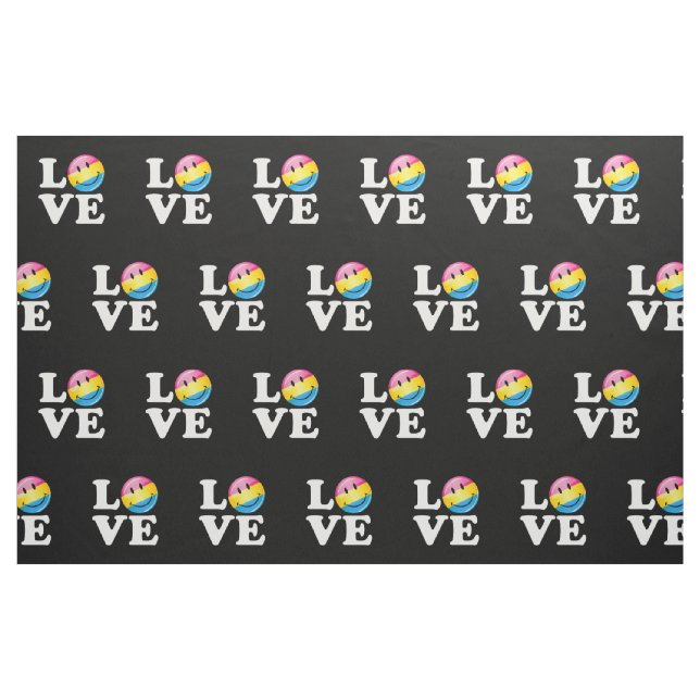 Tissu Drapeau de sourire d'amour Pansexual (Fat Quarter)
