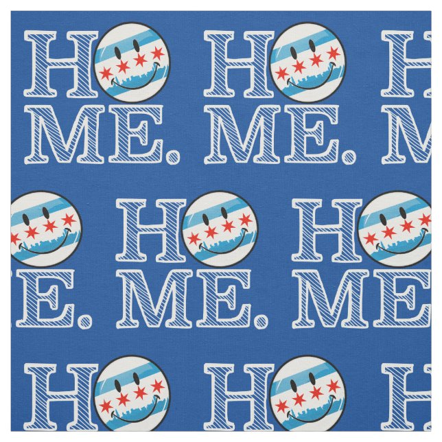 Tissu Drapeau de sourire Housewarmer de Chicago (Échantillon)