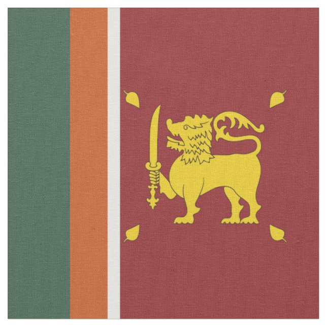 Tissu Drapeau de Sri Lanka (Fermer)