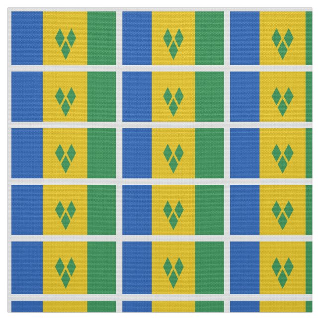 Tissu Drapeau de St Vincent (Échantillon)