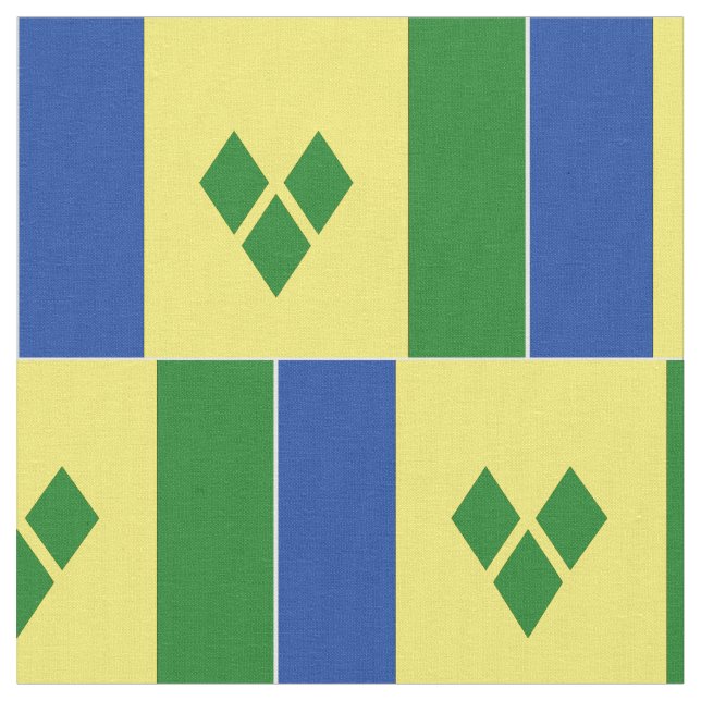 Tissu Drapeau de St Vincent (Fermer)