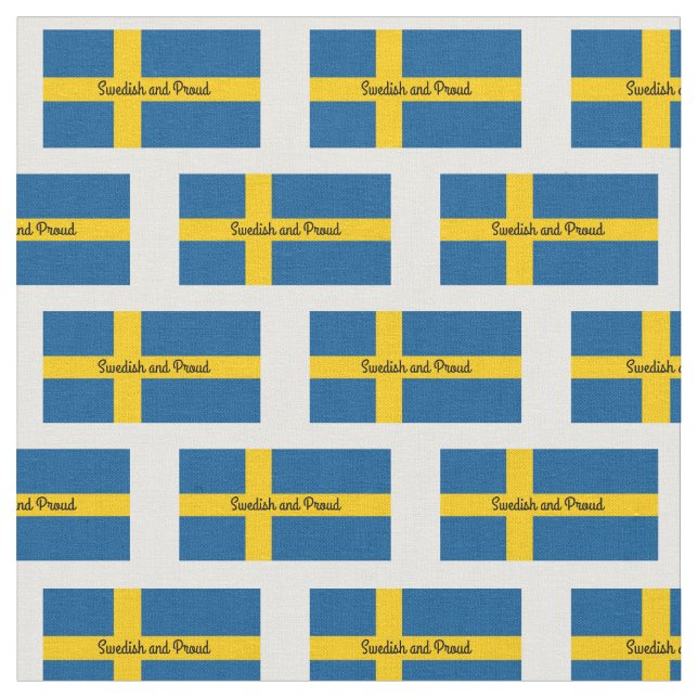 Tissu Drapeau de Suède - Modifier le texte (Fermer)