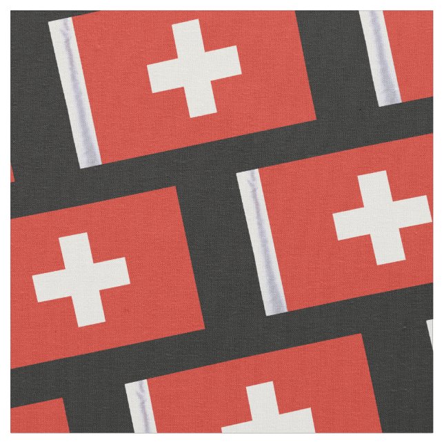 Tissu Drapeau de Suisse Fabric sur mesure (Fermer)