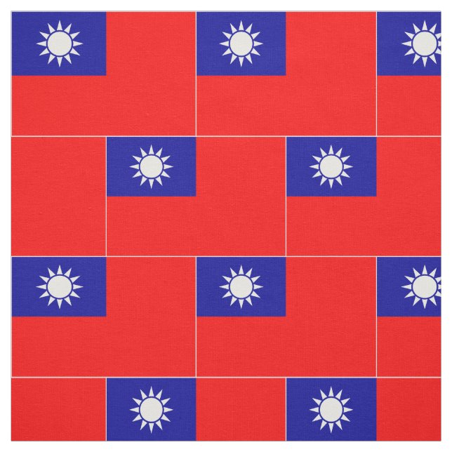 Tissu Drapeau de Taïwan (Échantillon)