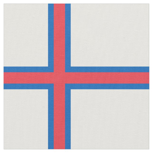 Tissu Drapeau des îles Féroé (Fermer)