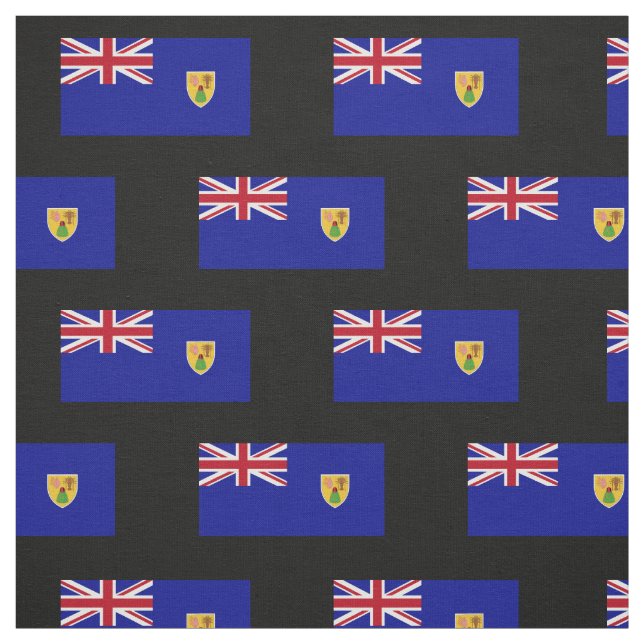 Tissu Drapeau des îles Turques et Caïques (Échantillon)