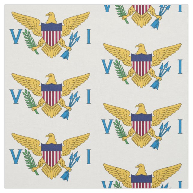 Tissu Drapeau des îles Vierges américaines (4,5 po x 3 p (Échantillon)