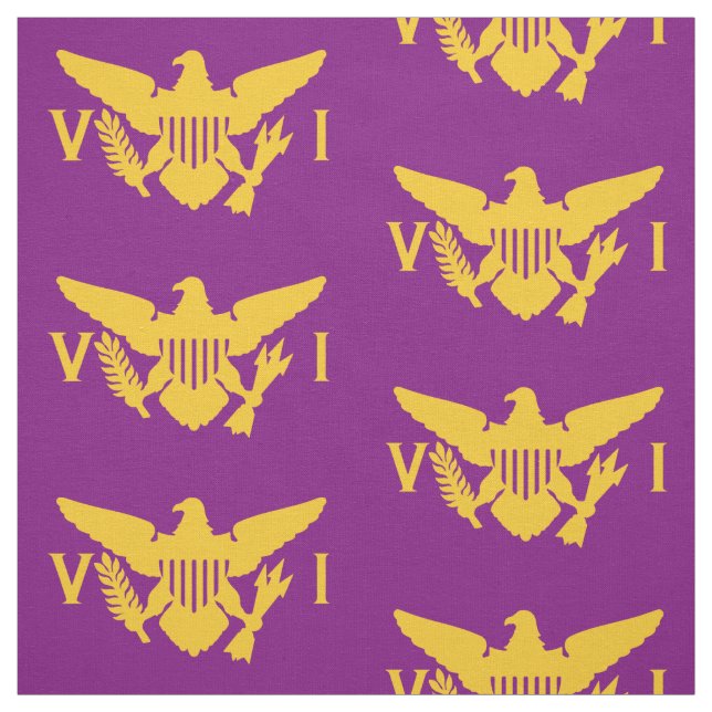 Tissu Drapeau des îles Vierges américaines (grand) viole (Échantillon)