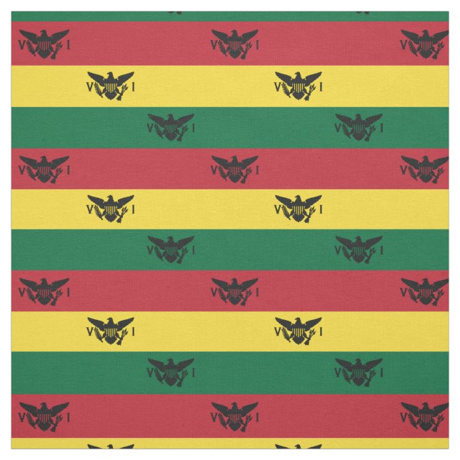 Tissu Drapeau des îles Vierges américaines Petit | Rouge (Échantillon)