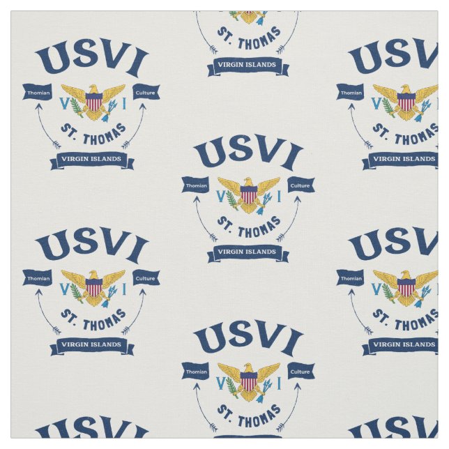 Tissu Drapeau des îles Vierges américaines St. Thomas US (Échantillon)