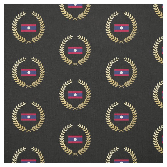 Tissu Drapeau des Laotiens (Échantillon)