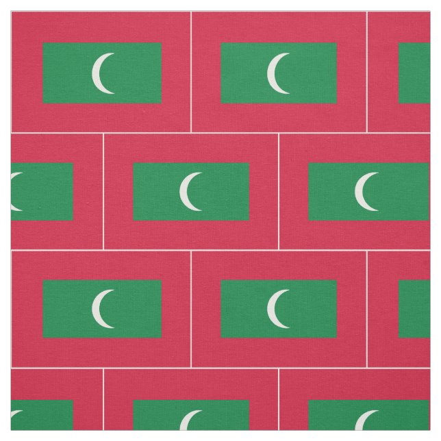 Tissu Drapeau des Maldives (Échantillon)