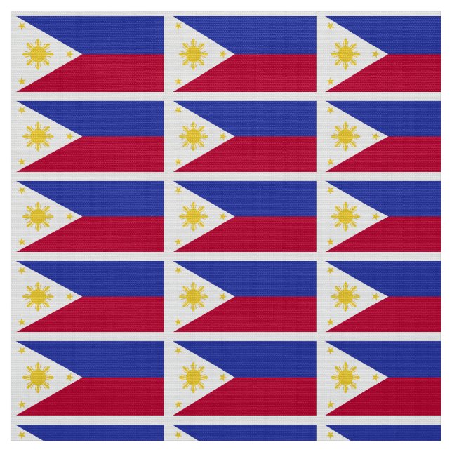 Tissu Drapeau des Philippines (Échantillon)