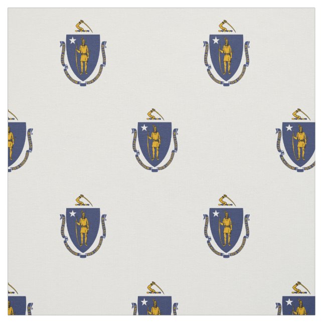 Tissu Drapeau d'État du Massachusetts (Échantillon)