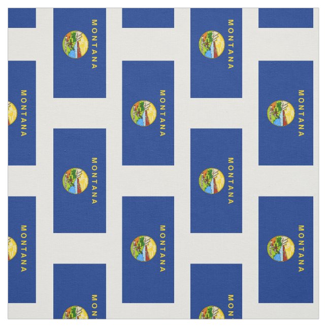 Tissu Drapeau d'état du Montana (Échantillon)