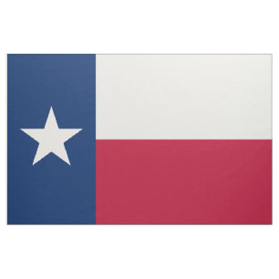 Tissu Drapeau d'état du Texas - couleur authentique de