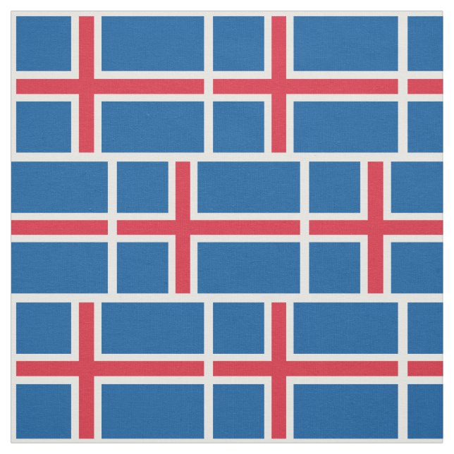 Tissu Drapeau d'Islande (Échantillon)