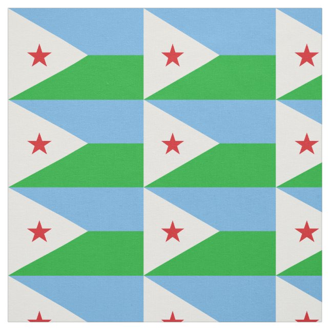 Tissu Drapeau Djibouti (Échantillon)