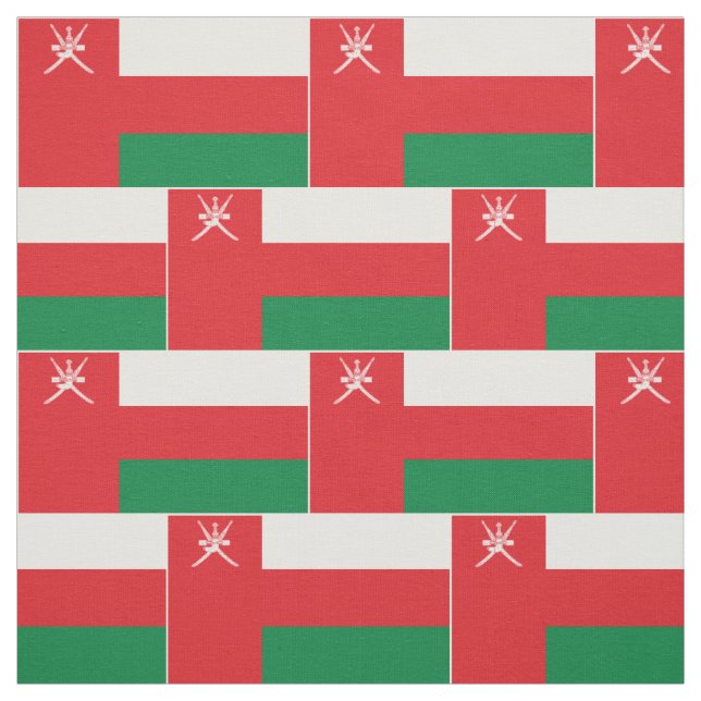 Tissu Drapeau d'Oman (Échantillon)