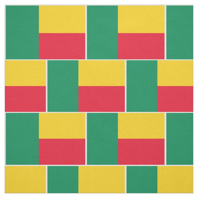 Tissu Drapeau du Bénin patriotique (Échantillon)