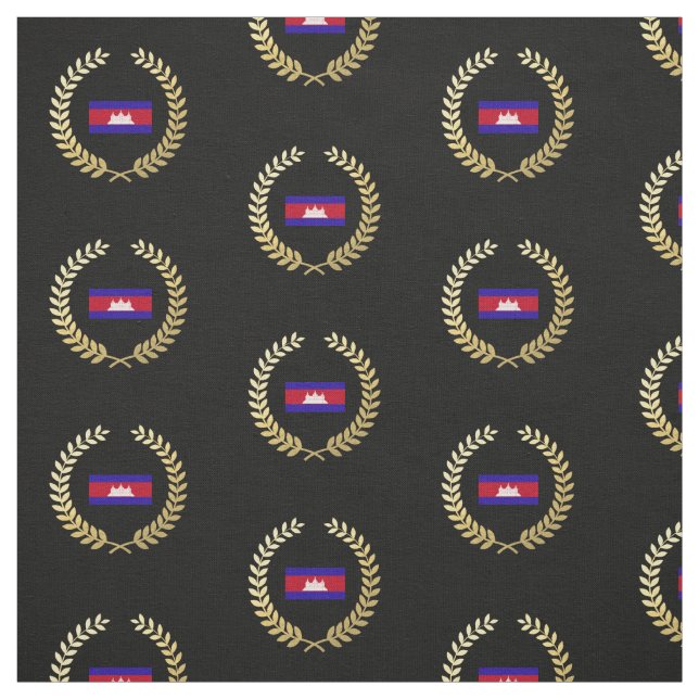 Tissu Drapeau du Cambodge (Échantillon)