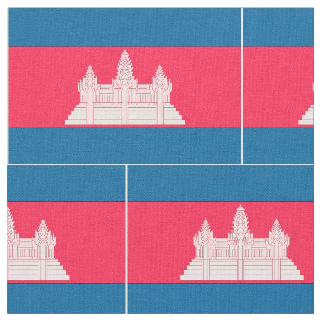 Tissu Drapeau du Cambodge (Fermer)