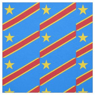Tissu Drapeau du Congo Kinshasa