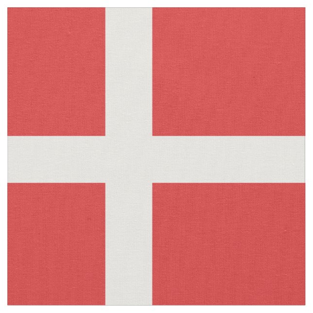 Tissu Drapeau du Danemark (Fermer)
