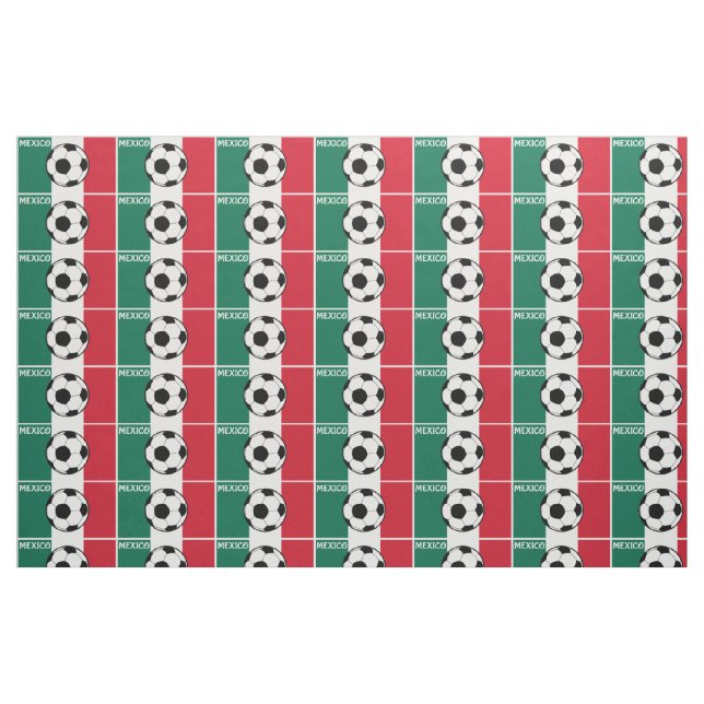 Tissu Drapeau du football mexicain (Fat Quarter)