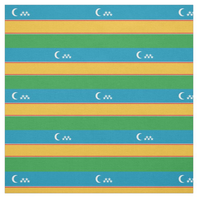 Tissu Drapeau du Karakalpakstan (Échantillon)