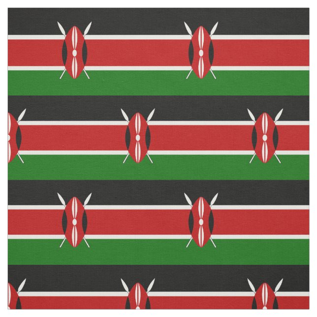 Tissu Drapeau du Kenya (Échantillon)