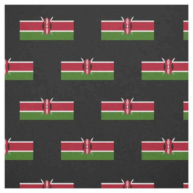Tissu Drapeau du Kenya (Échantillon)