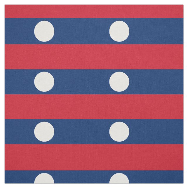 Tissu Drapeau du Laos (Échantillon)