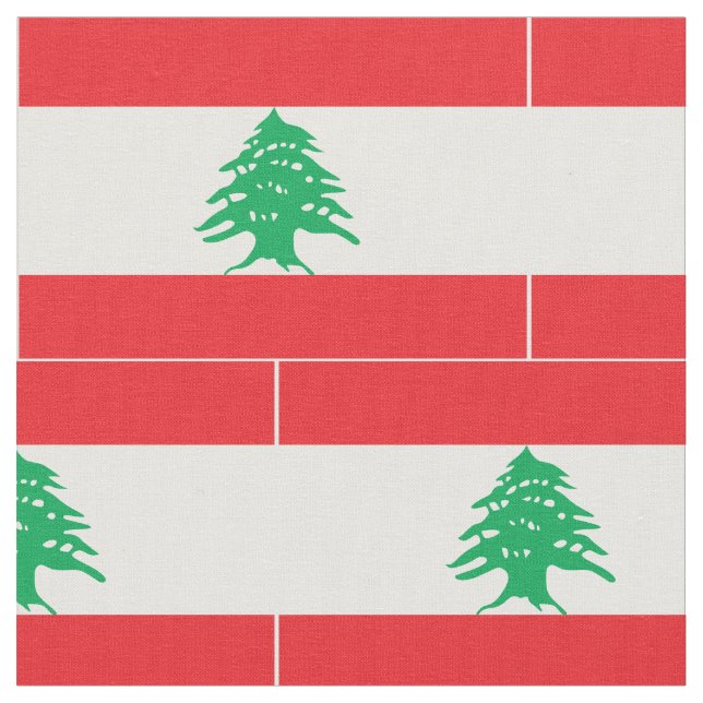 Tissu Drapeau du Liban (Fermer)