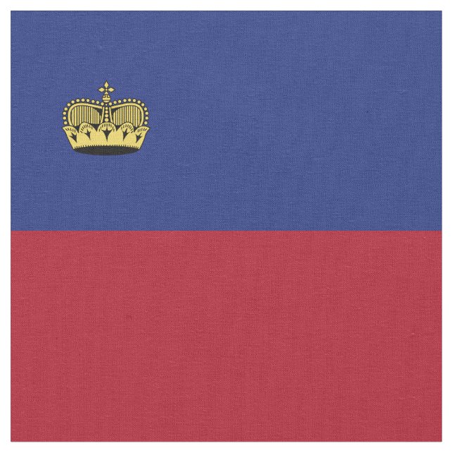 Tissu Drapeau du Liechtenstein (Fermer)