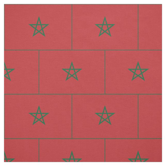 Tissu Drapeau du Maroc (Échantillon)