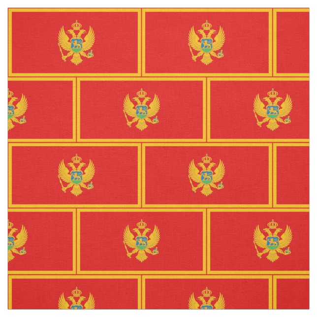 Tissu Drapeau du Monténégro (Échantillon)