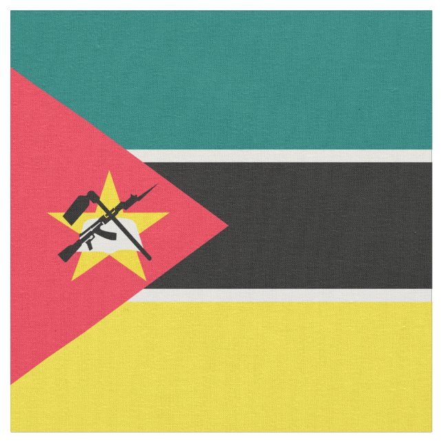 Tissu Drapeau du Mozambique (Fermer)