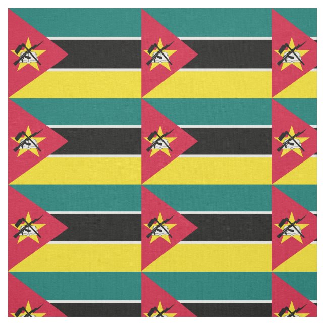 Tissu Drapeau du Mozambique (Échantillon)