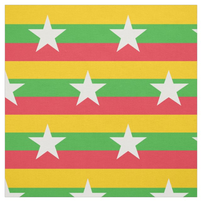 Tissu Drapeau du Myanmar (Échantillon)