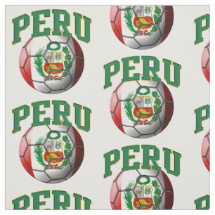 Tissu Drapeau du Pérou Motif péruvien de football