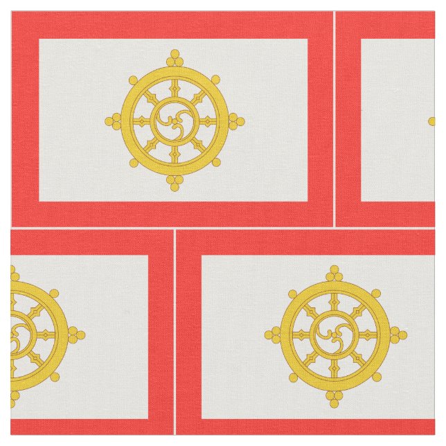 Tissu Drapeau du royaume de Sikkim (Fermer)