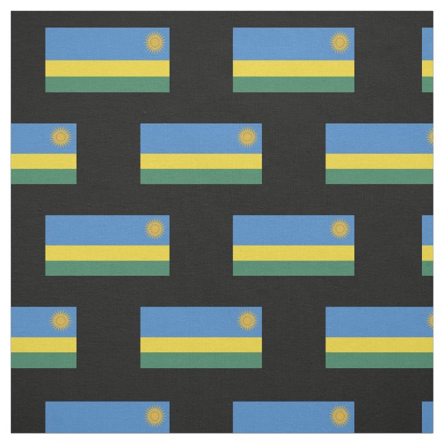 Tissu Drapeau du Rwanda (Échantillon)