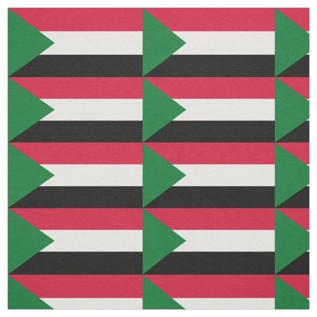 Tissu Drapeau du Soudan (Échantillon)