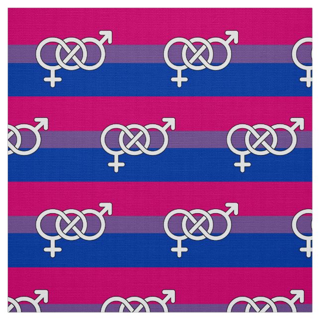 Tissu Drapeau du symbole de la fierté bisexuelle (Échantillon)