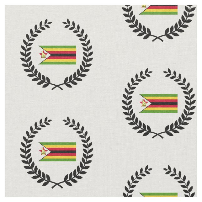 Tissu Drapeau du Zimbabwe (Fermer)