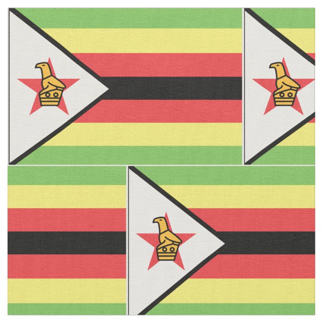 Tissu Drapeau du Zimbabwe (Fermer)